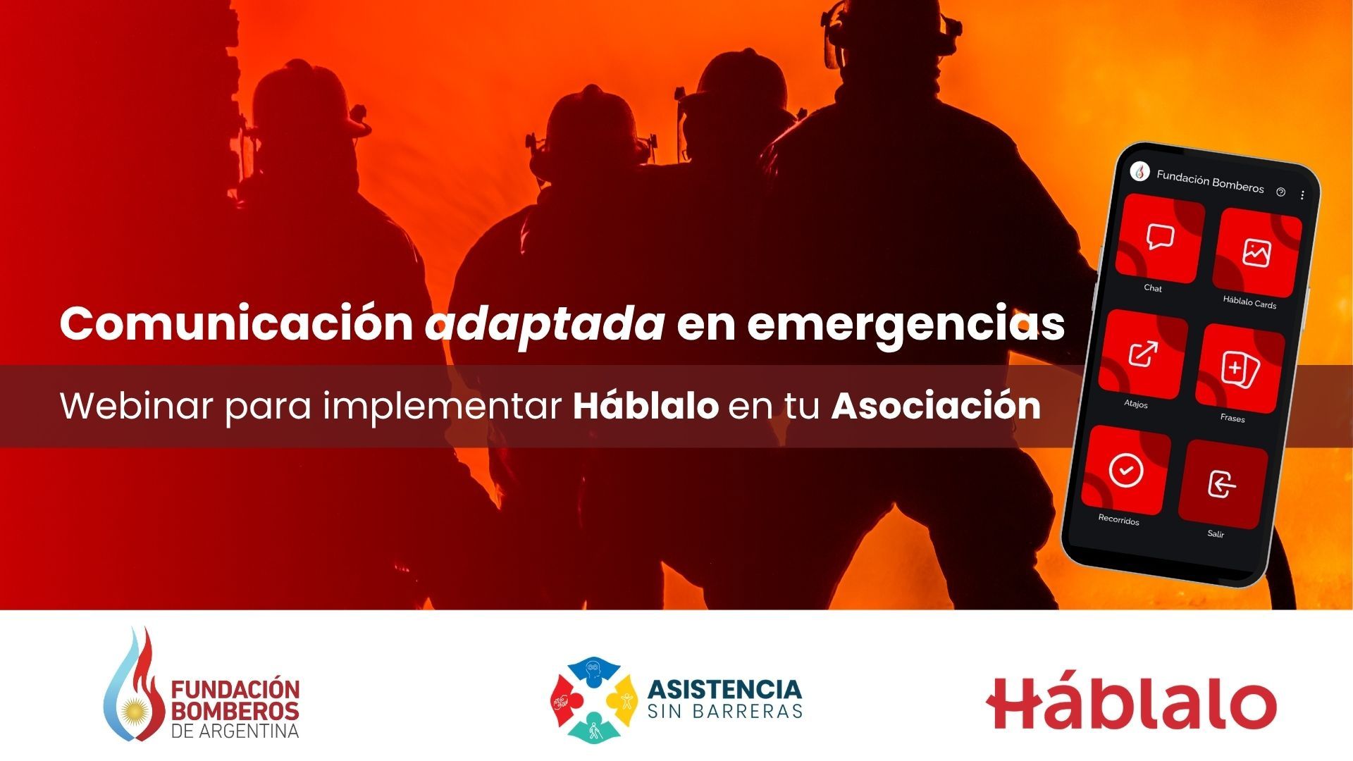 Háblalo Bomberos: webinar informativa para implementar la app