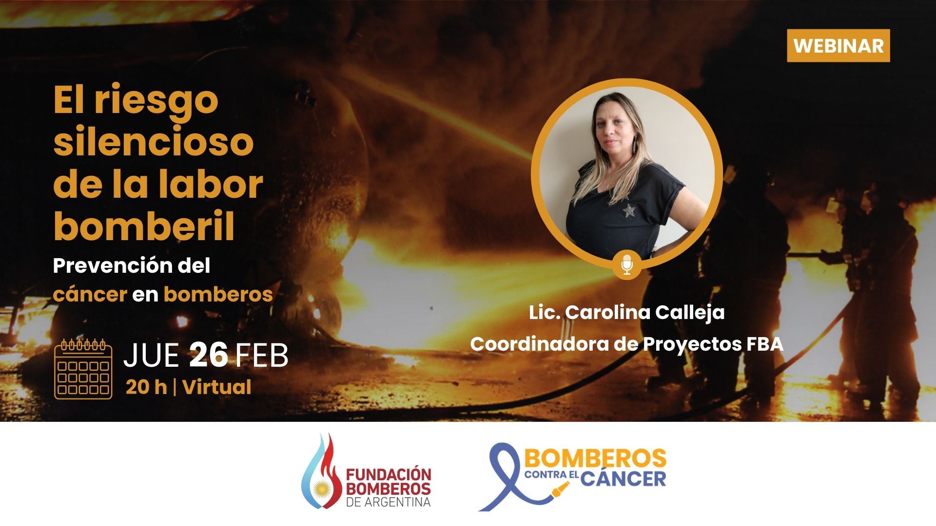 El riesgo silencioso de la labor bomberil: webinar sobre cáncer en bomberos