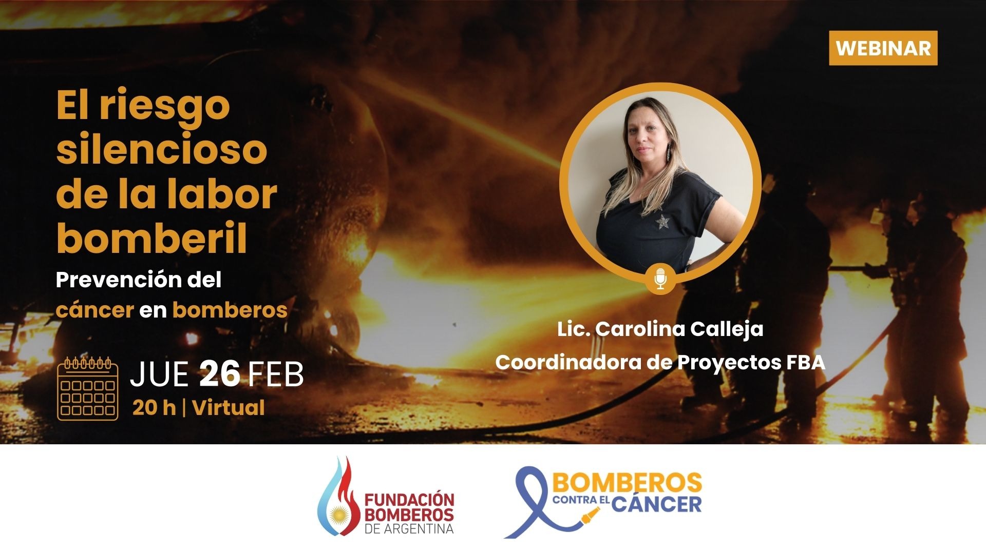 Se realizó la primera webinar sobre prevención del cáncer en bomberos